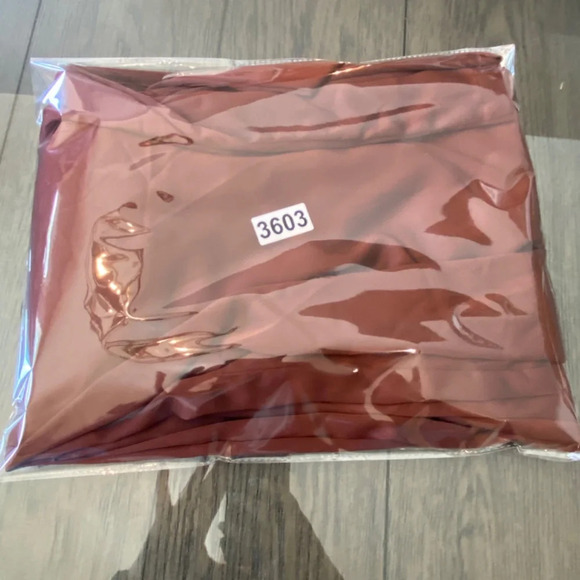 Line and Dot Giselle Jumpsuit Cinnamon Brown silky long sleeve 33603 - Picture 15 of 15